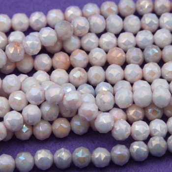 Cristalli diamond cut crema multicolor 6 mm filo 40 cm Cristalli diamond cut crema multicolor 6 mm filo 40 cm