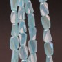 Cristalli rettangolo twister celesti A/B 6.5x4 mm filo 55 cm