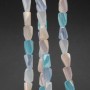 Cristalli rettangolo twister multicolor A/B 6.5x4 mm filo 55 cm
