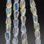 Cristalli rettangolo twister traparenti A/B 6.5x4 mm filo 55 cm