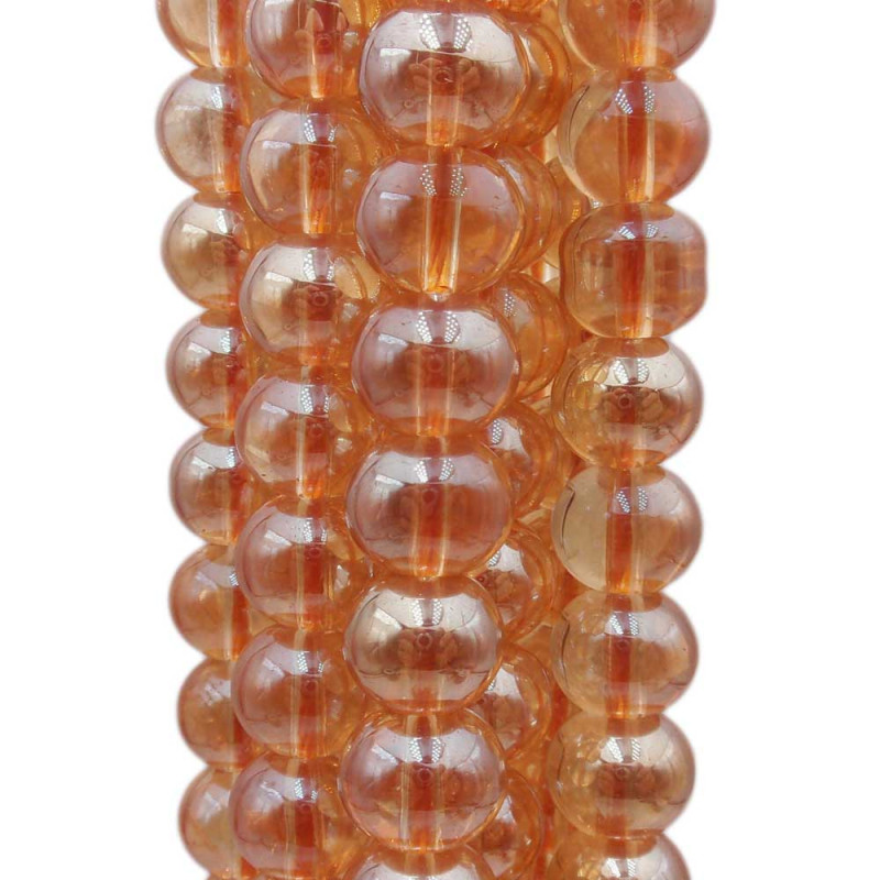 Cristallo ambrato tondo liscio 4 mm filo 40 cm (am4mm9) - pietreeminuterie.com