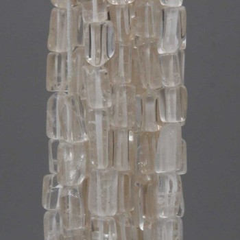 Cristallo di rocca colonna pepita irregolare 8x4 mm filo 50 cm Cristallo di rocca colonna pepita irregolare 8x4 mm filo 50 cm