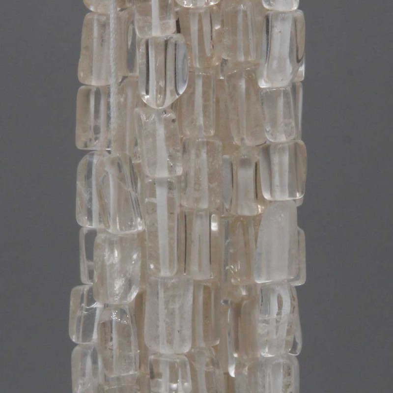 Cristallo di rocca colonna pepita irregolare 8x4 mm filo 50 cm (colo6rocca) - pietreeminuterie.com