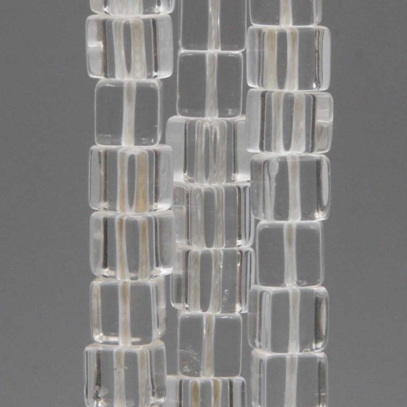 Cristallo di rocca cubi 8 mm pacco 10 pz (cub77roca) - pietreeminuterie.com