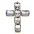 Pendente croce con cristalli bianchi 60 mm conf. 1 pz