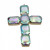 Pendente croce con cristalli multi color 60 mm conf. 1 pz