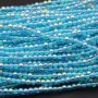 Perline crystal bead tonde lisce azzurre 4 mm a/b filo 40 cm