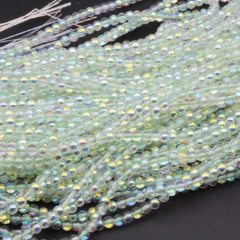 Perline crystal bead tonde lisce avveturine 4 mm a/b filo 40 cm Perline crystal bead tonde lisce avveturine 4 mm a/b filo 40 cm