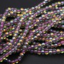 Perline crystal bead tonde lisce rosa 4 mm a/b filo 40 cm