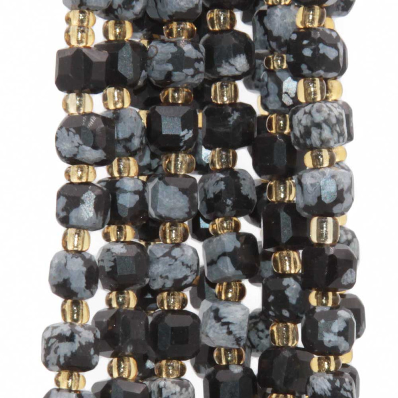 Pietre dure cubi sfac. 5 mm fiocco di neve grado A+++ filo 40 cm (pa9-11) - pietreeminuterie.com