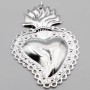 Cuore sacro 90x60 mm argento conf.1 pz