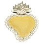 Cuore sacro 90x60 mm giallo e oro conf.1 pz