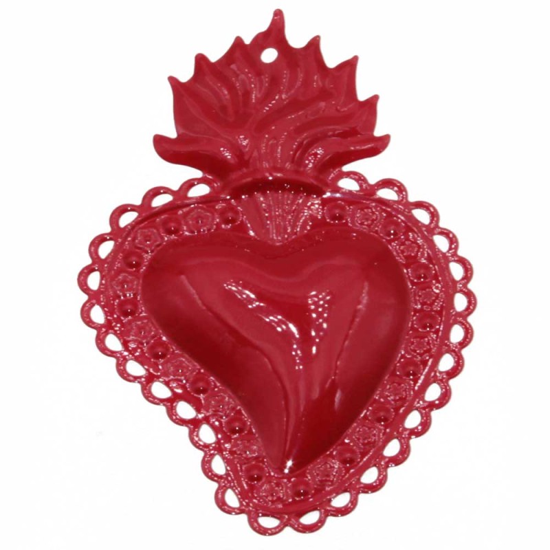 Cuore sacro 90x60 mm rosso conf.1 pz (hear-0299) - pietreeminuterie.com