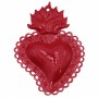 Cuore sacro 90x60 mm rosso conf.1 pz