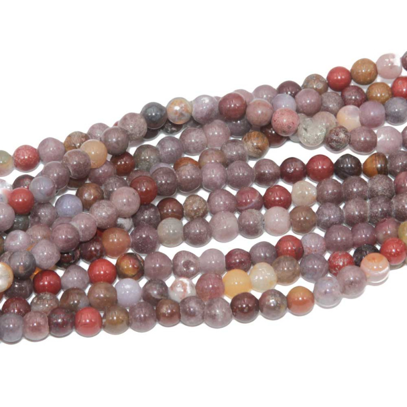 Diaspro colorato tondo liscio 6 mm filo da 40 cm (diasp-6mm1) - pietreeminuterie.com