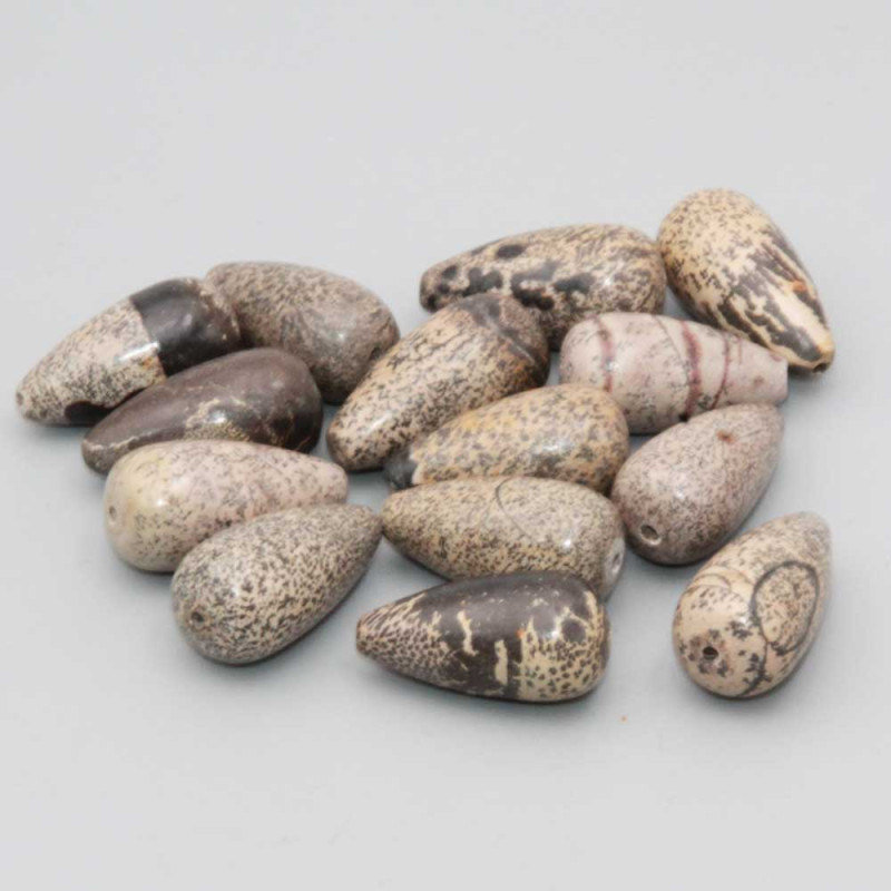 Diaspro jasper marrone goccia 19x10 mm conf. 10 pz (jas-011112) - pietreeminuterie.com