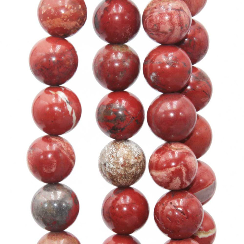 Diaspro jasper marrone tondo liscio 10.5 mm conf. 10 pz (dia-105m) - pietreeminuterie.com