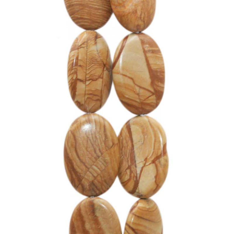 Diaspro marrone ovale liscio 30x20 mm 1 pz (2015marr0) - pietreeminuterie.com