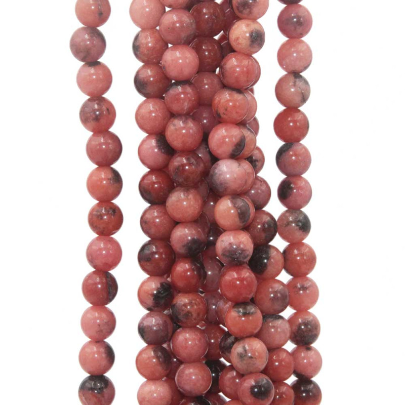 Diaspro marrone rutilato 8 mm liscio filo 40 cm (dia-marr-1) - pietreeminuterie.com