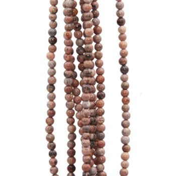Diaspro marrone tondo liscio 2 mm filo 40 cm
