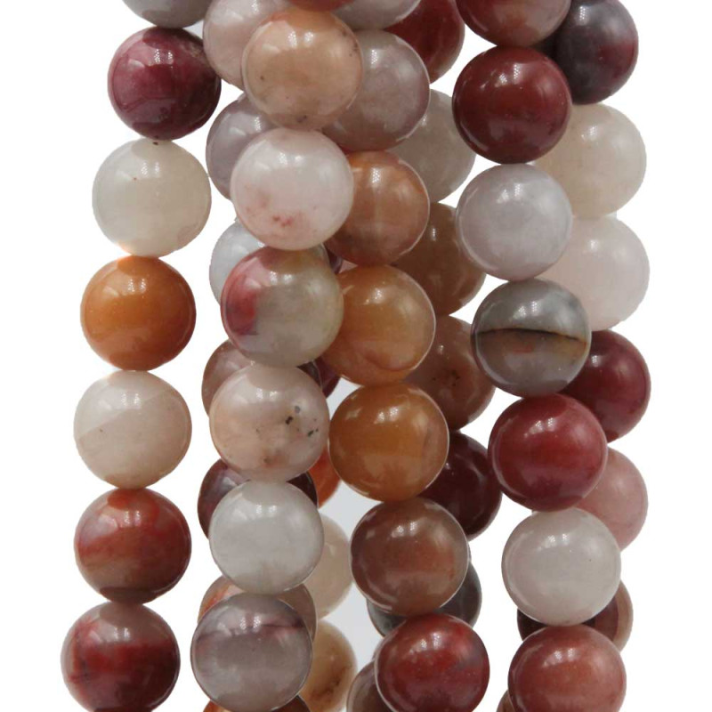 Diaspro multicolor tondo liscio 9.5 mm filo 40 cm (asp-01-33) - pietreeminuterie.com