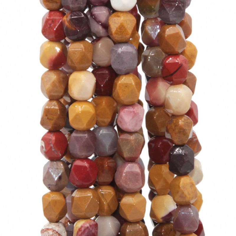 Diaspro pictures pepite 6 mm lisce filo 40 cm (dd-00019) - pietreeminuterie.com