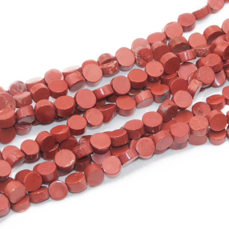 Diaspro rosso gettone 6.6 mm filo 40 cm - diasp-65 - pietreeminuterie.com Diaspro rosso gettone 6.6 mm filo 40 cm (diasp-65) - pietreeminuterie.com