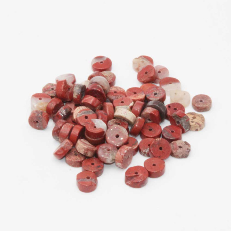 Diaspro rosso rondelle 8 mm conf. 50 pz (dia-8mm3) - pietreeminuterie.com