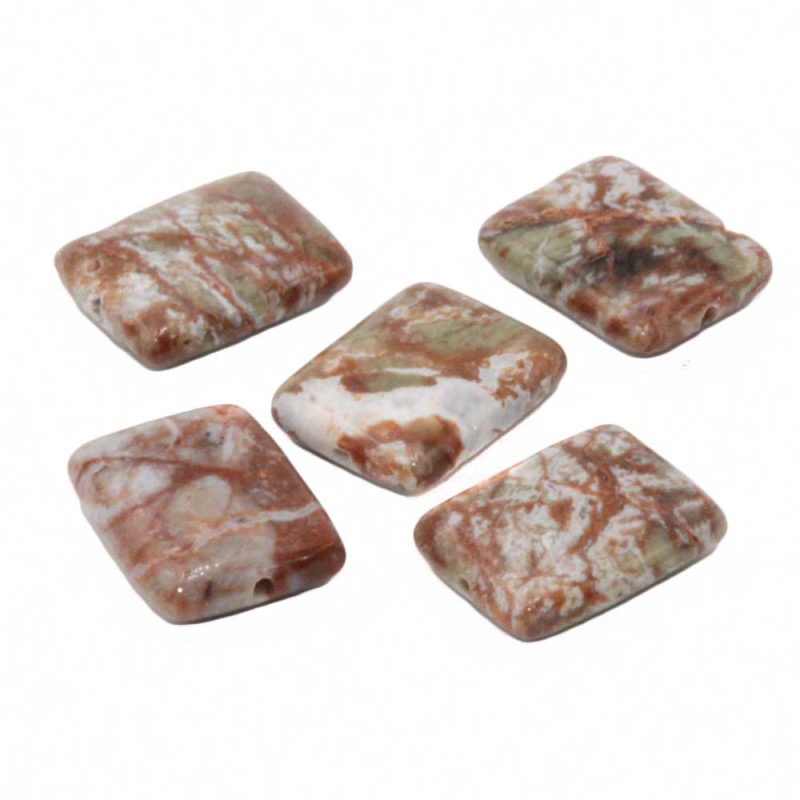 Diaspro verde 19x15 mm liscio conf. 5 pz (asp3-222) - pietreeminuterie.com