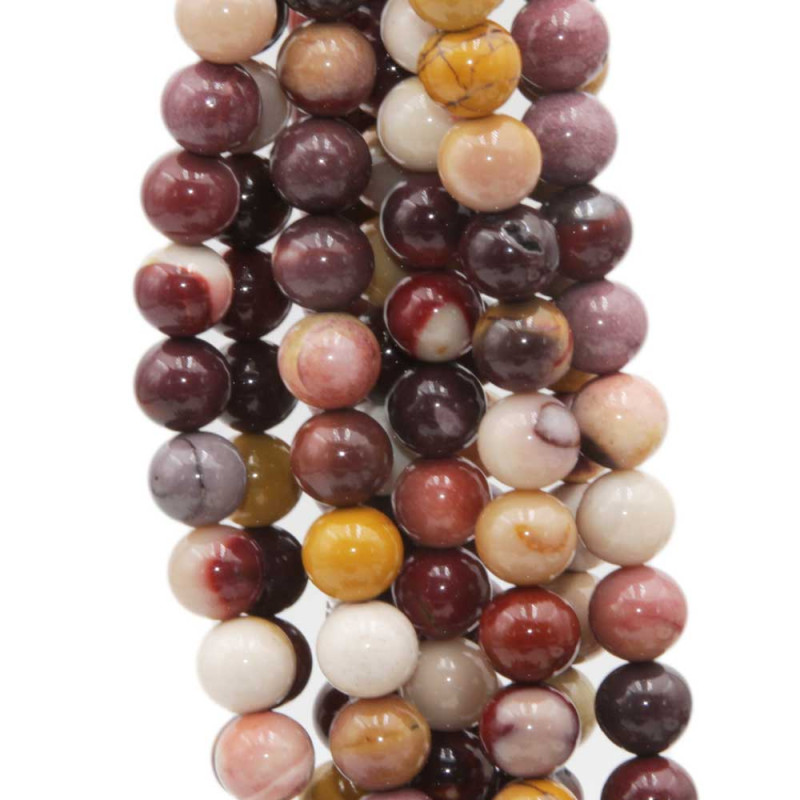 Diaspro colorato grado A+ 8 mm tondo liscio filo 40 cm (dias82n77) - pietreeminuterie.com