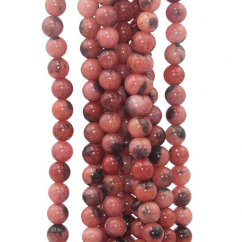 Diaspro marrone rutilato 8 mm liscio filo 40 cm