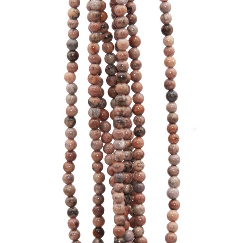 Diaspro marrone tondo liscio 2 mm filo 40 cm Diaspro marrone tondo liscio 2 mm filo 40 cm