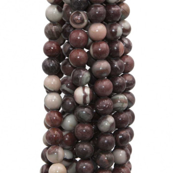 Diaspro marrone tondo liscio 8 mm filo 40 cm