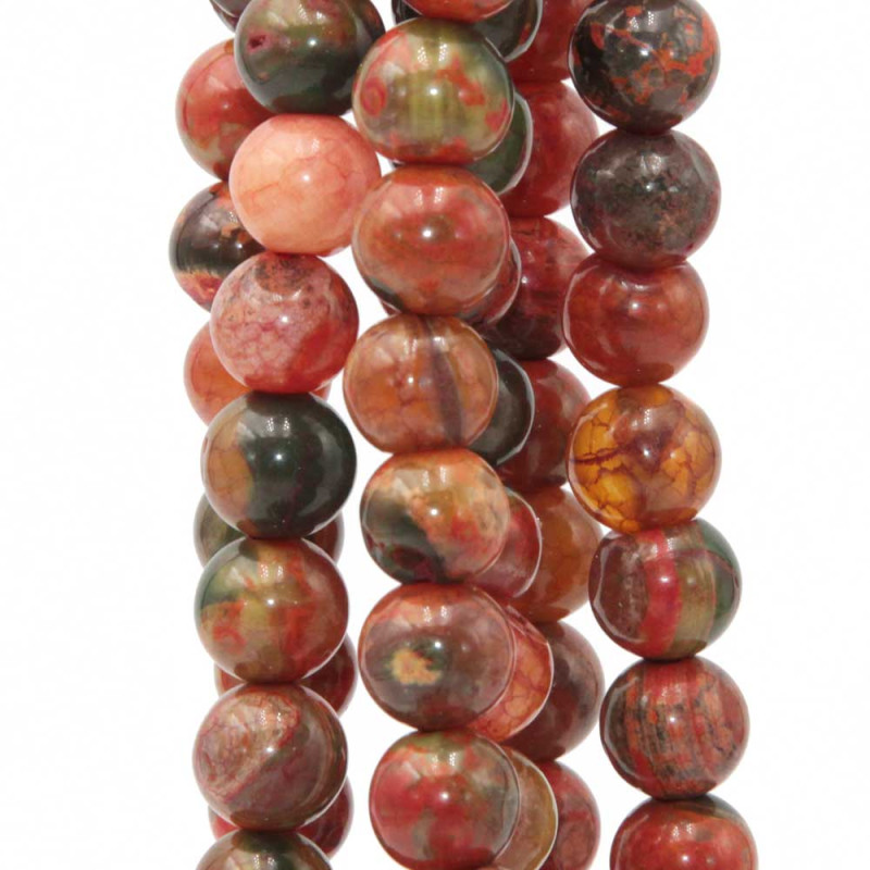 Diaspro picasso 10 mm tono liscio filo 40 cm (dia-10-11) - pietreeminuterie.com