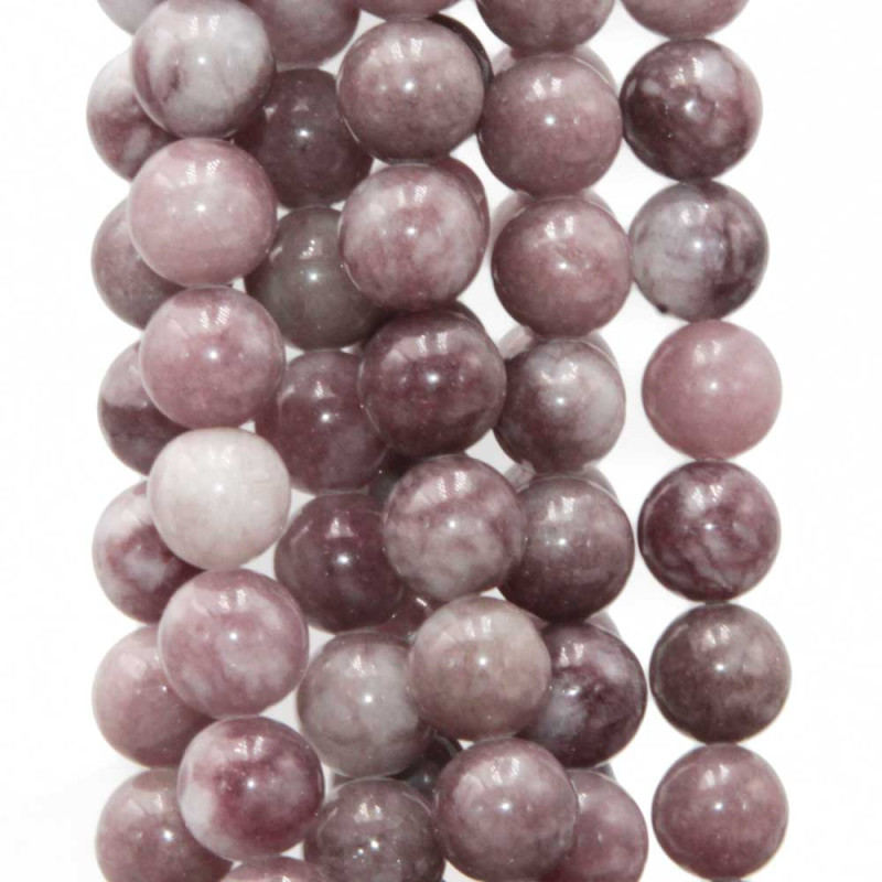 Diaspro rosa tondo liscio 10 mm filo 40 cm (hhy-2093) - pietreeminuterie.com