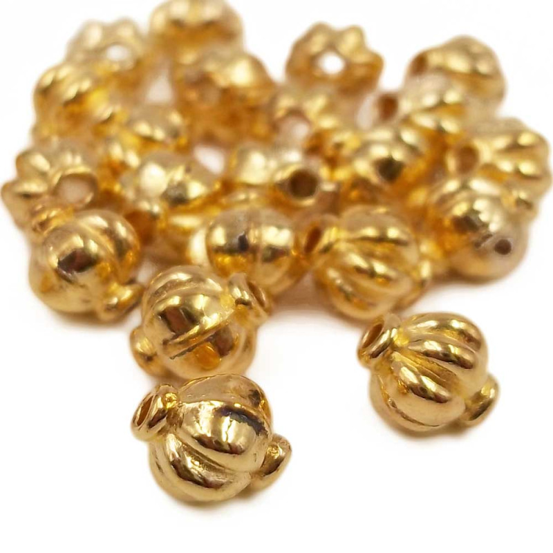 Distanziatore oro con asola 5.9x5.5 mm pacco 20 pz (age59) - pietreeminuterie.com