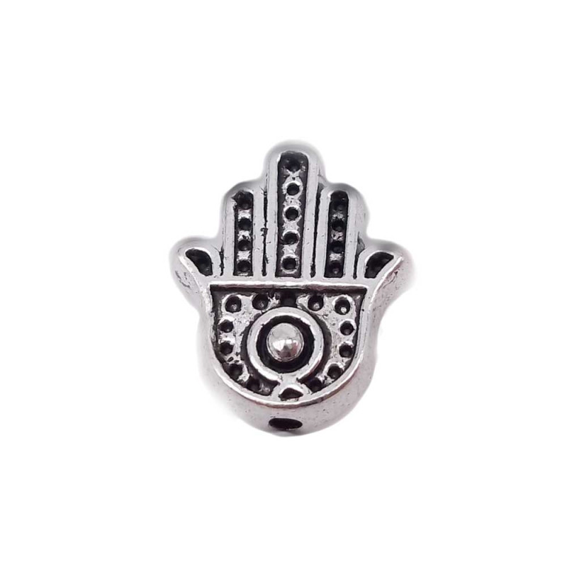 Distanziatori mano di fatima 11x9 mm pacco 10 pezzi (fat6629) - pietreeminuterie.com