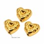 Cuore in acciaio oro 9.5 mm conf. 4 pz