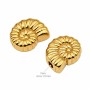 Distanziatori acciaio oro conchiglia 9 mm conf.  4 pz