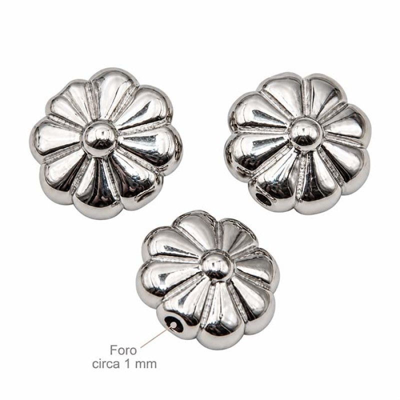 Distanziatori acciaio fiore 8 mm conf. 6 pz Distanziatori acciaio fiore 8 mm conf. 6 pz