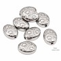 Distanziatori in acciaio ovali decorati 8.5x6 mm conf. 6 pz