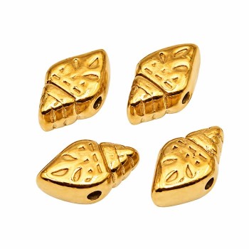 Conchiglia acciaio oro 8x4.5 mm conf. 10 pz Conchiglia acciaio oro 8x4.5 mm conf. 10 pz