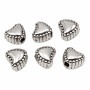 Cuori acciaio decorato 7 foro 1.5 mm circa conf. 10 pz