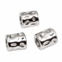 Tubicino decorato acciaio 6.5x6 mm foro 4 mm conf. 5 pz