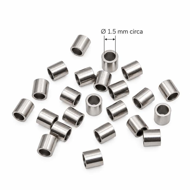 Tubicino acciaio 2 mm conf. 50 pz Tubicino acciaio 2 mm conf. 50 pz