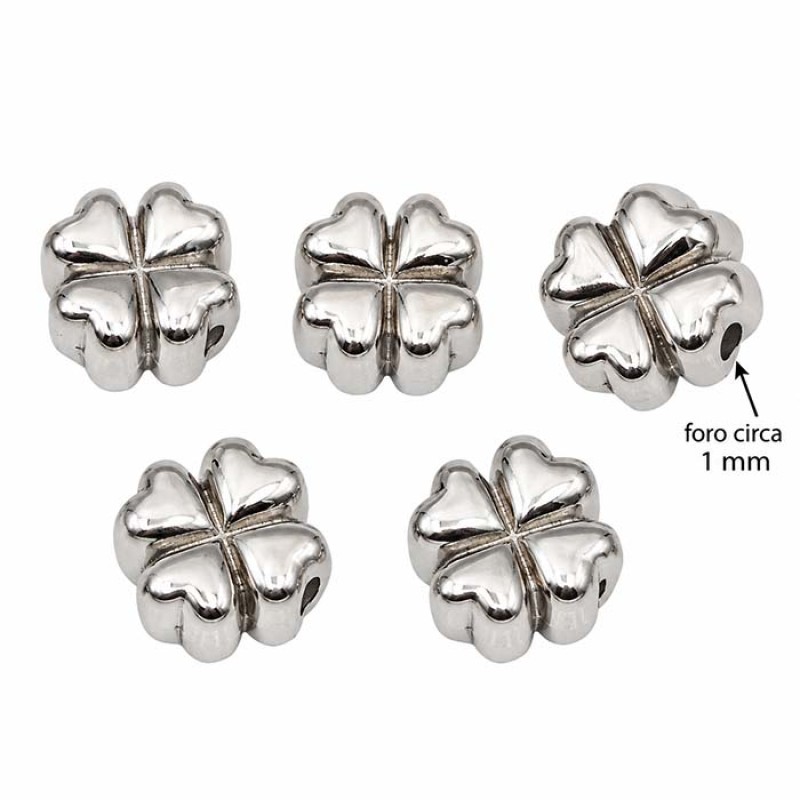 Quadrifoglio acciaio 7 mm conf. 4 pz - quad-393pp - pietreeminuterie.com Quadrifoglio acciaio 7 mm conf. 4 pz (quad-393pp) - pietreeminuterie.com