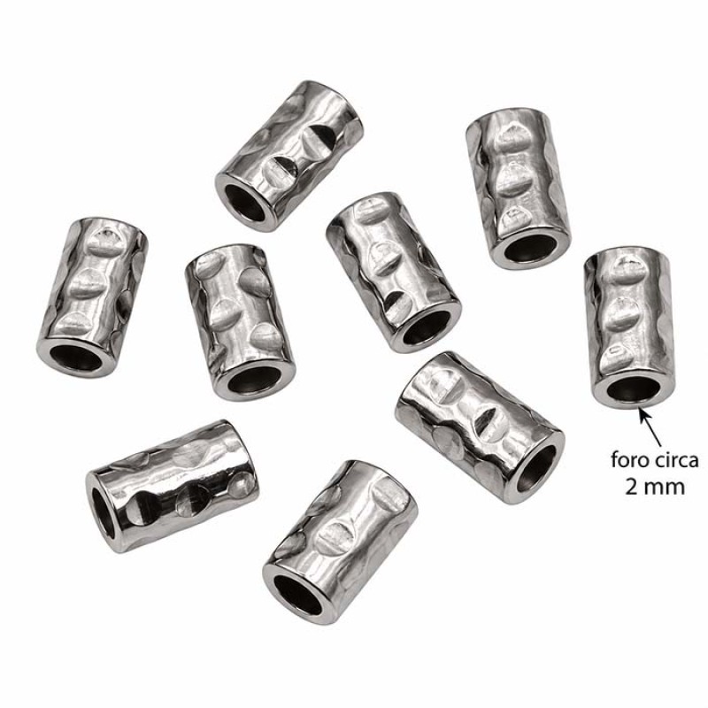 Tubicino intagliato acciaio 5x2 mm conf. 20 pz (tu-acc33) - pietreeminuterie.com