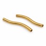 Tubicino curvo acciaio oro 25x2 mm foro 1.5 mm circa conf. 2 pz