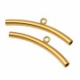 Tubicino acciaio oro con asola 30x2 mm foro 2 mm conf. 2 pz