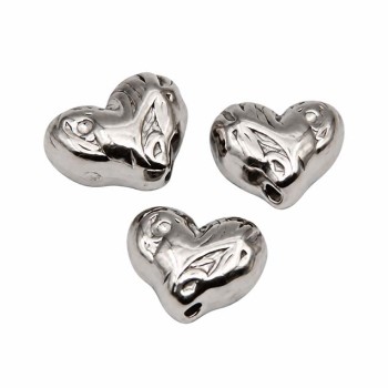 Distanziatori in acciaio cuore 11x9 mm foro 1.5 mm conf. 2 pz